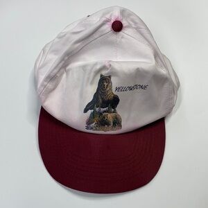 Vintage Cameo Yellowstone National Park Grizzly Bear Hat